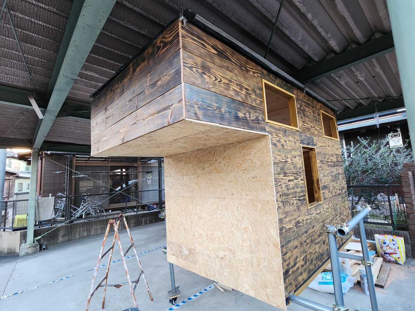 作業風景、部品の準備