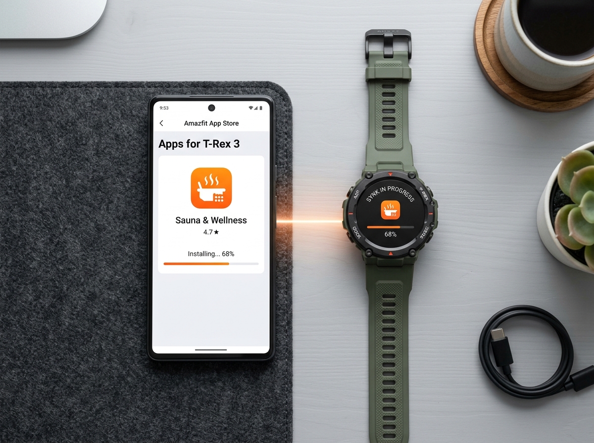 Amazfit T-Rex 3 とスマートフォンのワイヤレス連携